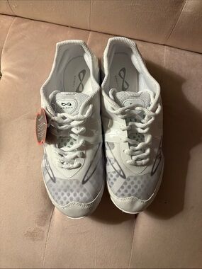SKYE by Infinity Raine White and Light-Gray Athletic Sneakers